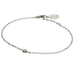 CARTIER 18k Silver Diamond Charm Bracelet